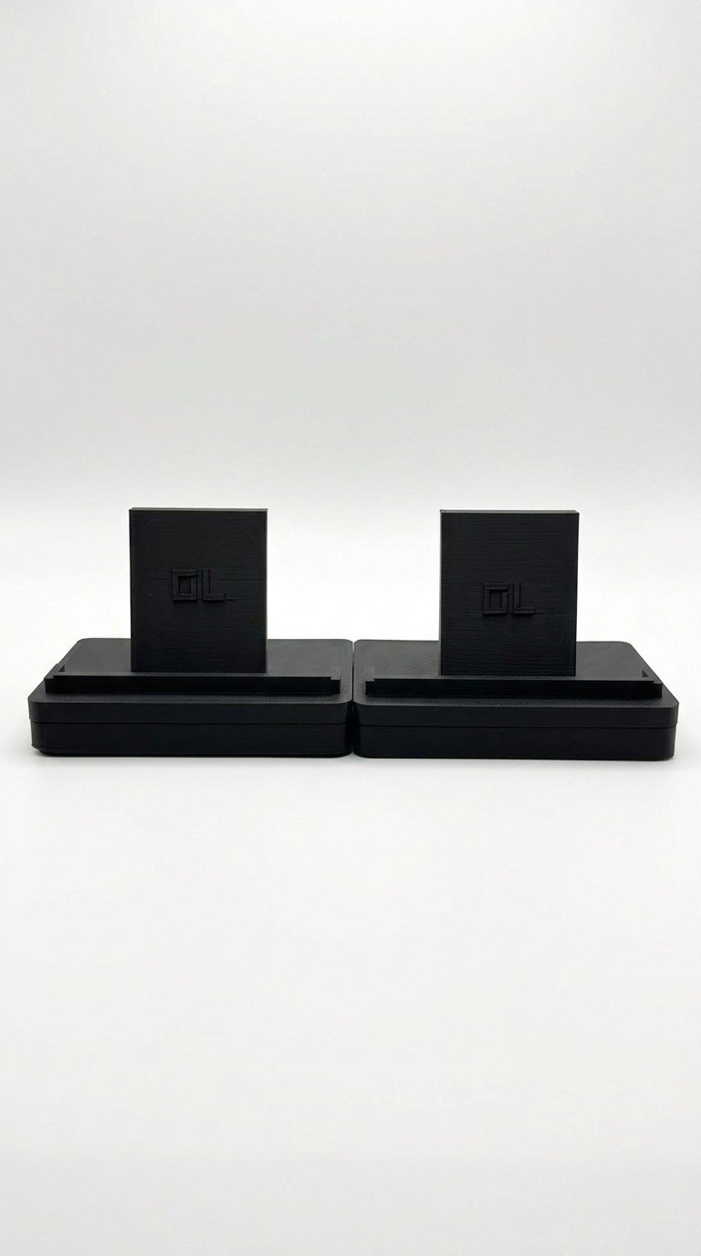 Two GO-001 stands side by side — the Duo